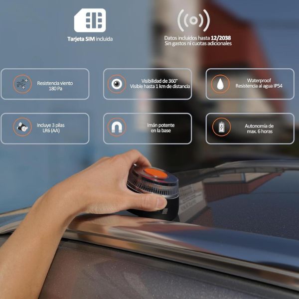 Baliza  De Emergencia V16 Geolocalizada Homologada Por DGT